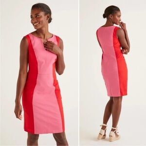 NWT Boden Helena size 12 Colorblock Chino Dress sheath pockets sleeveless office